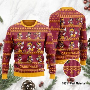 Arizona Cardinals Mickey Mouse Ugly Christmas Sweater