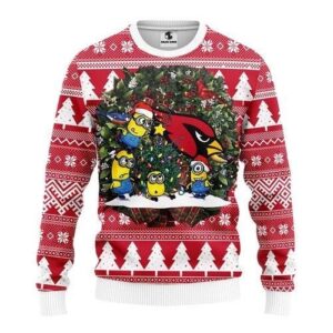 Arizona Cardinals Minion Ugly Christmas Sweater
