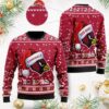 Arizona Cardinals Symbol Wearing Santa Claus Hat Ho Ho Ho Custom Personalized Ugly Christmas Sweater