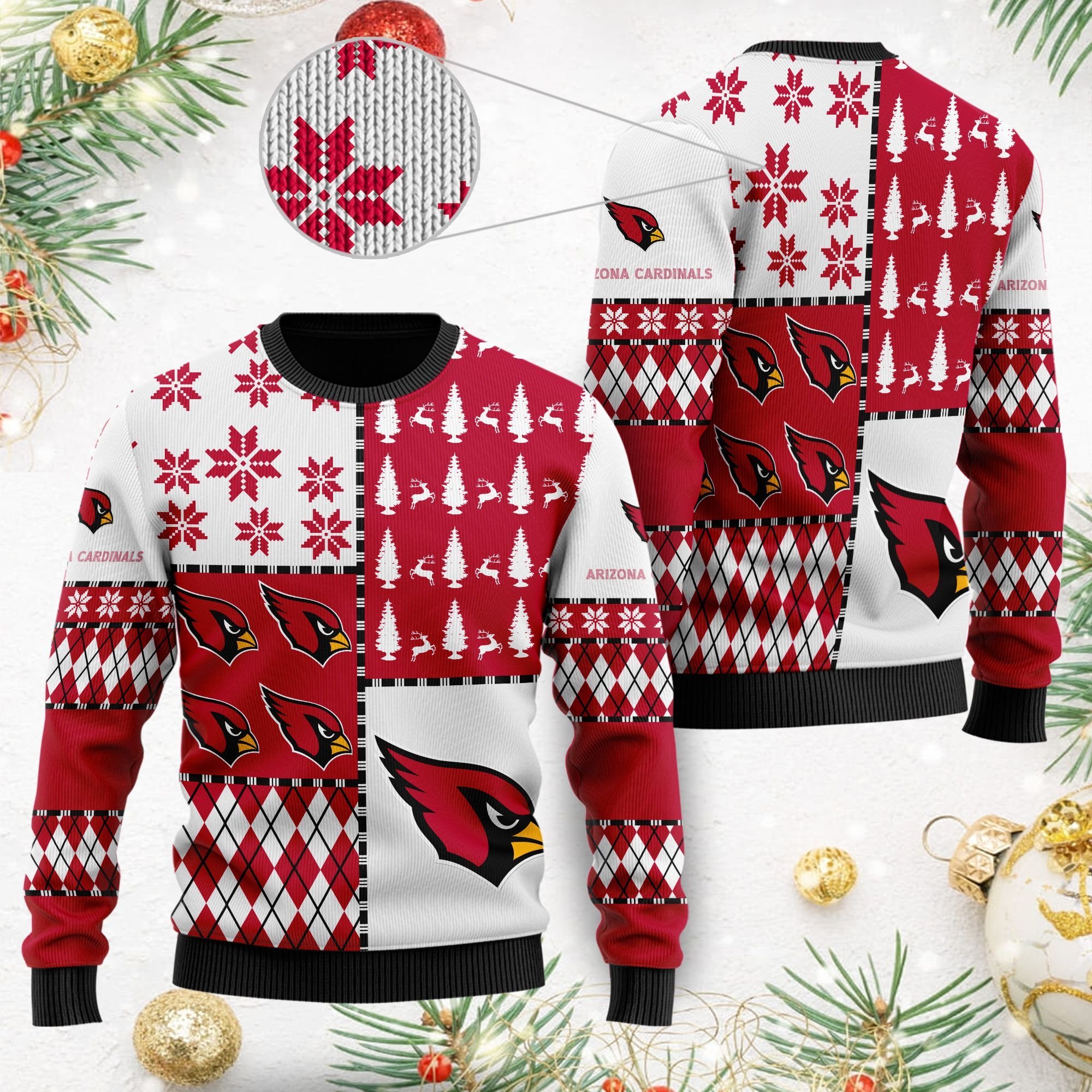 Arizona Cardinals Ugly Christmas Sweaters Best Christmas Gift For Cardinals Fans Arizona Cardinals Ugly Christmas Sweaters Best Christmas Gift For Cardinals Fans