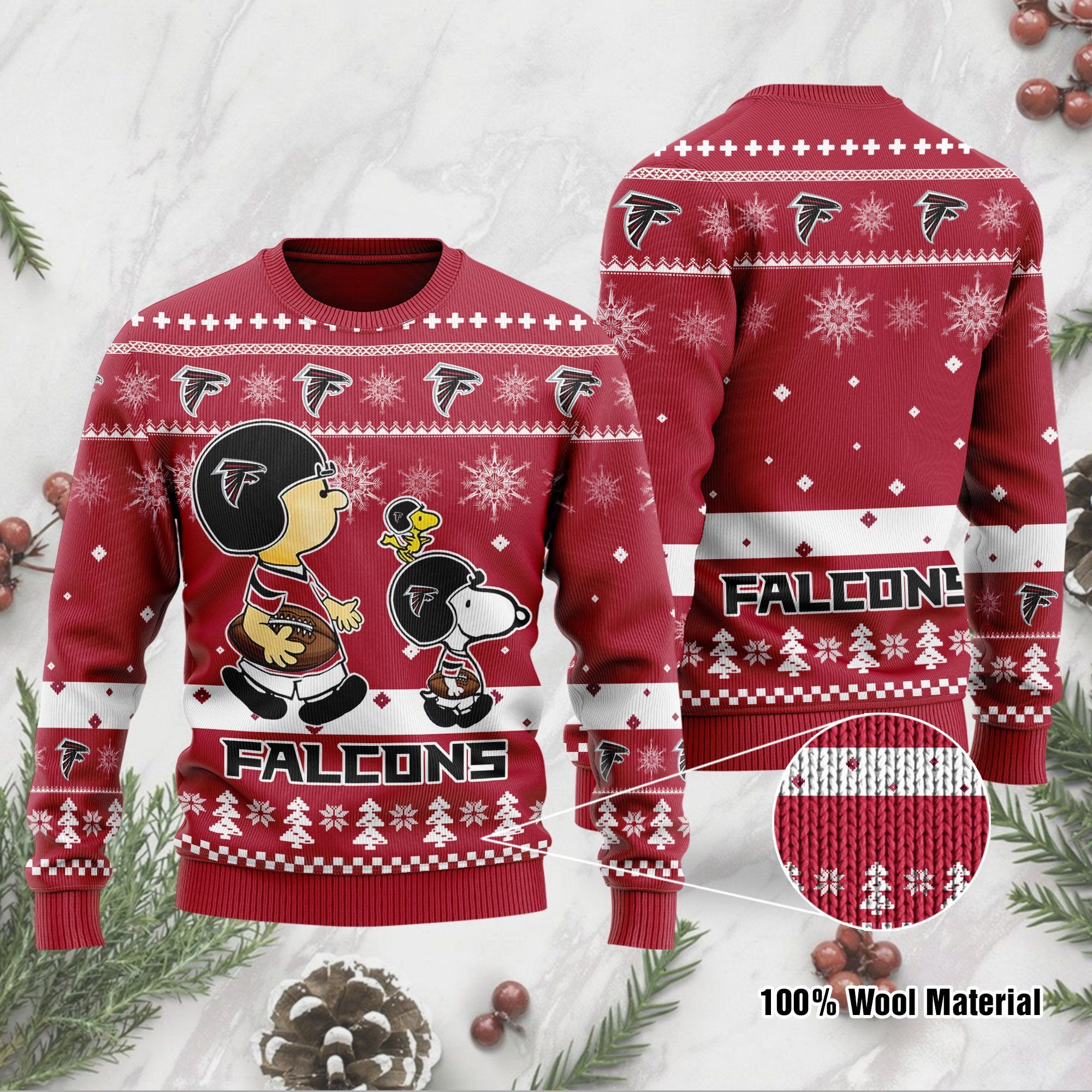 Atlanta Falcons Funny Charlie Brown Peanuts Snoopy Ugly Christmas Sweater Atlanta Falcons Funny Charlie Brown Peanuts Snoopy Ugly Christmas Sweater