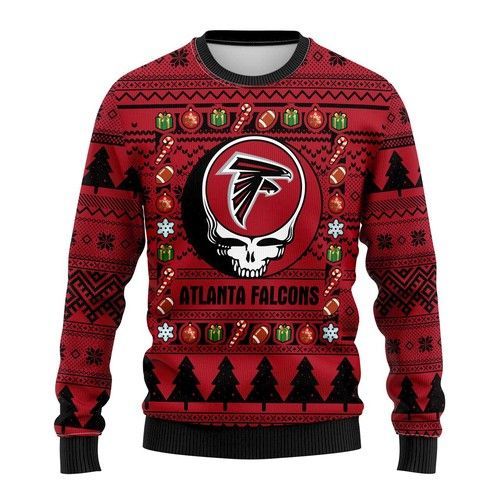 Atlanta Falcons Grateful Dead Ugly Christmas Sweater Atlanta Falcons Grateful Dead Ugly Christmas Sweater