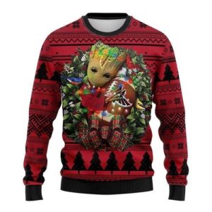 Atlanta Falcons Groot Hug Ugly Christmas Sweater