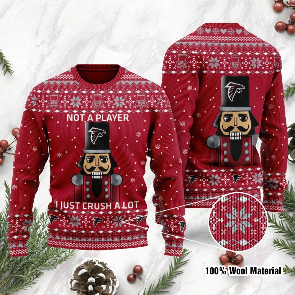 Atlanta Falcons I Am Not A Player I Just Crush Alot Ugly Christmas Sweater Atlanta Falcons I Am Not A Player I Just Crush Alot Ugly Christmas Sweater