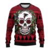 Atlanta Falcons Skull Flower Ugly Christmas Sweater