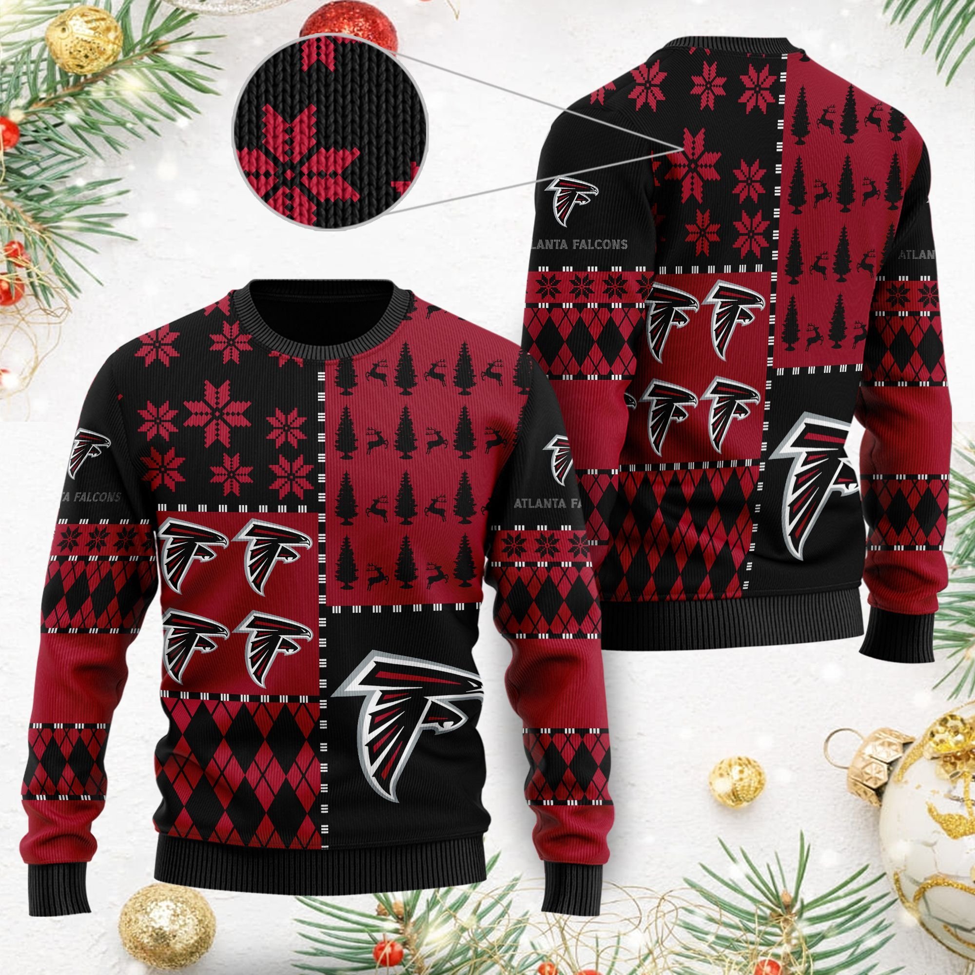 Atlanta Falcons Ugly Christmas Sweaters Best Christmas Gift For Falcons Fans Atlanta Falcons Ugly Christmas Sweaters Best Christmas Gift For Falcons Fans