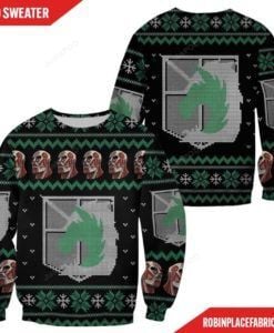 Attack On Titan Military Badged Police Ugly Christmas Sweater