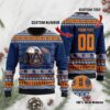 Auburn Tigers Custom Name & Number Personalized Ugly Christmas Sweater
