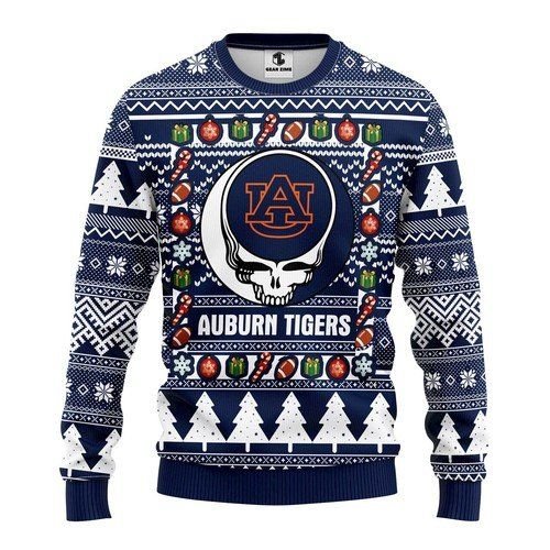 Auburn Tigers Grateful Dead Ugly Christmas Sweater Auburn Tigers Grateful Dead Ugly Christmas Sweater
