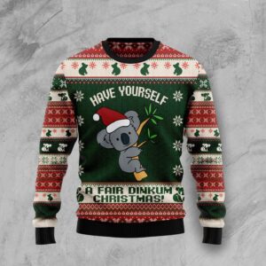 Australian Fair Dinkum Christmas HT100123 Ugly Christmas Sweater unisex womens & mens