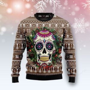 Awesome Sugar Skull Christmas Sweater