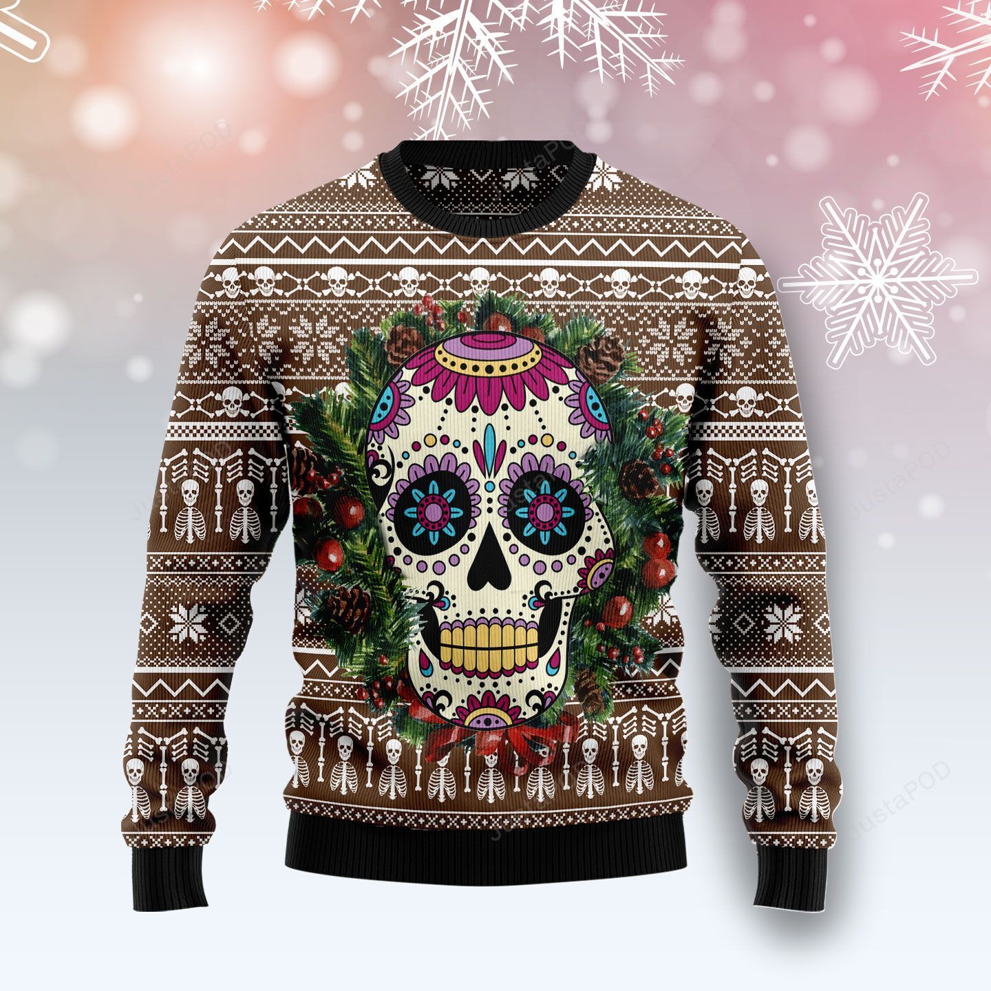 Awesome Sugar Skull Christmas Sweater Awesome Sugar Skull Christmas Sweater