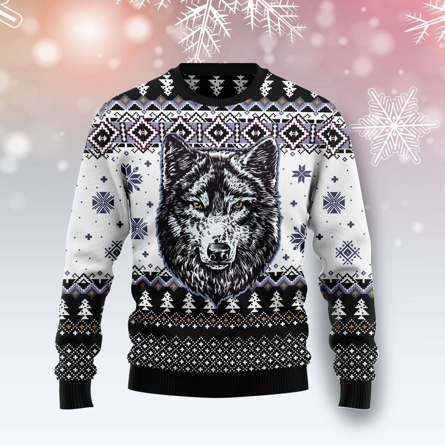 Awesome Wolf G5105 Ugly Christmas Sweater Awesome Wolf G5105 Ugly Christmas Sweater