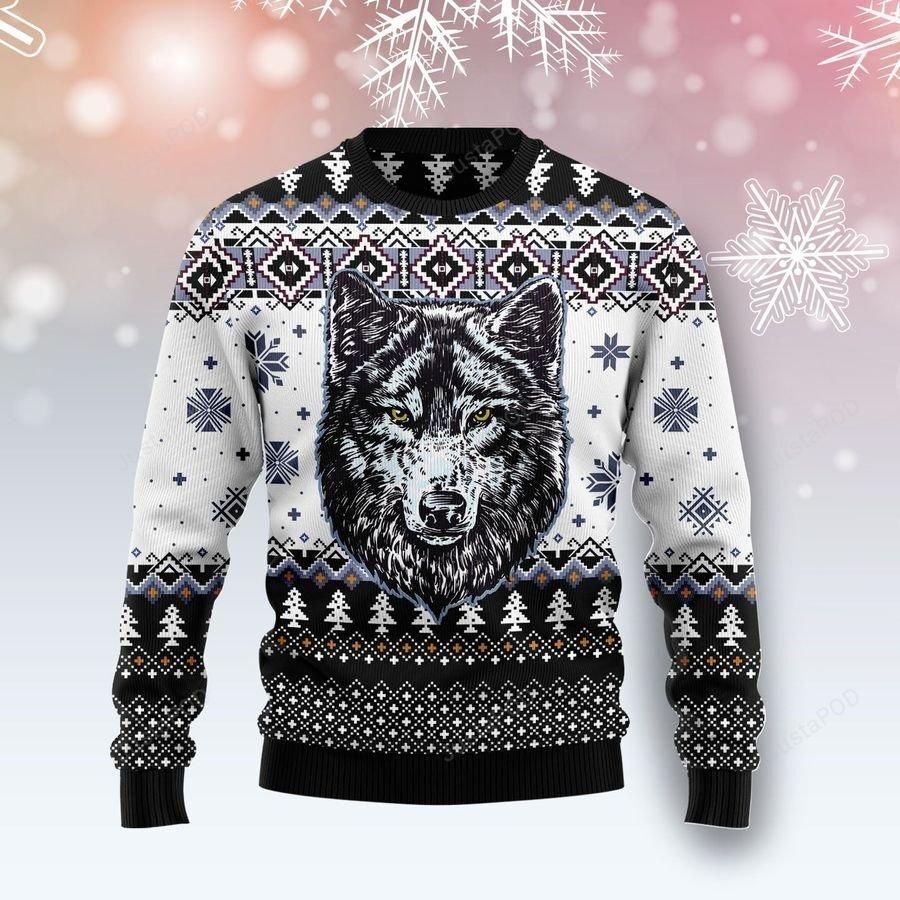 Awesome Wolf Ugly Christmas Sweater Awesome Wolf Ugly Christmas Sweater