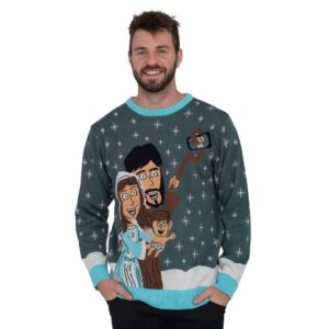 Baby Jesus Family Selfie For Unisex Ugly Christmas Sweater