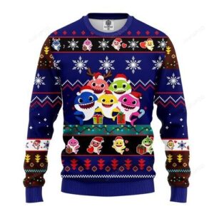 Baby Shark Christmas For Unisex Ugly Christmas Sweater