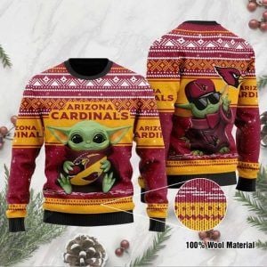 Baby Yoda Arizona Cardinals Ugly Christmas Sweater