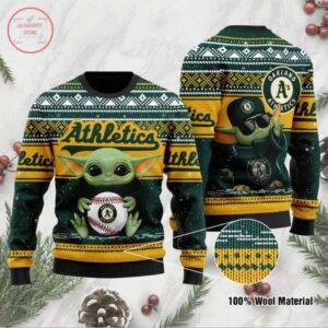 Baby Yoda Oakland Athletics Christmas For Fans Ugly Christmas Sweater