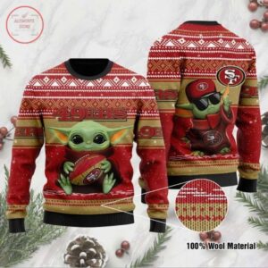 Baby Yoda San Francisco 49ers Christmas For Fans Ugly Christmas Sweater
