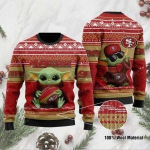Baby Yoda San Francisco 49ers Ugly Christmas Sweater
