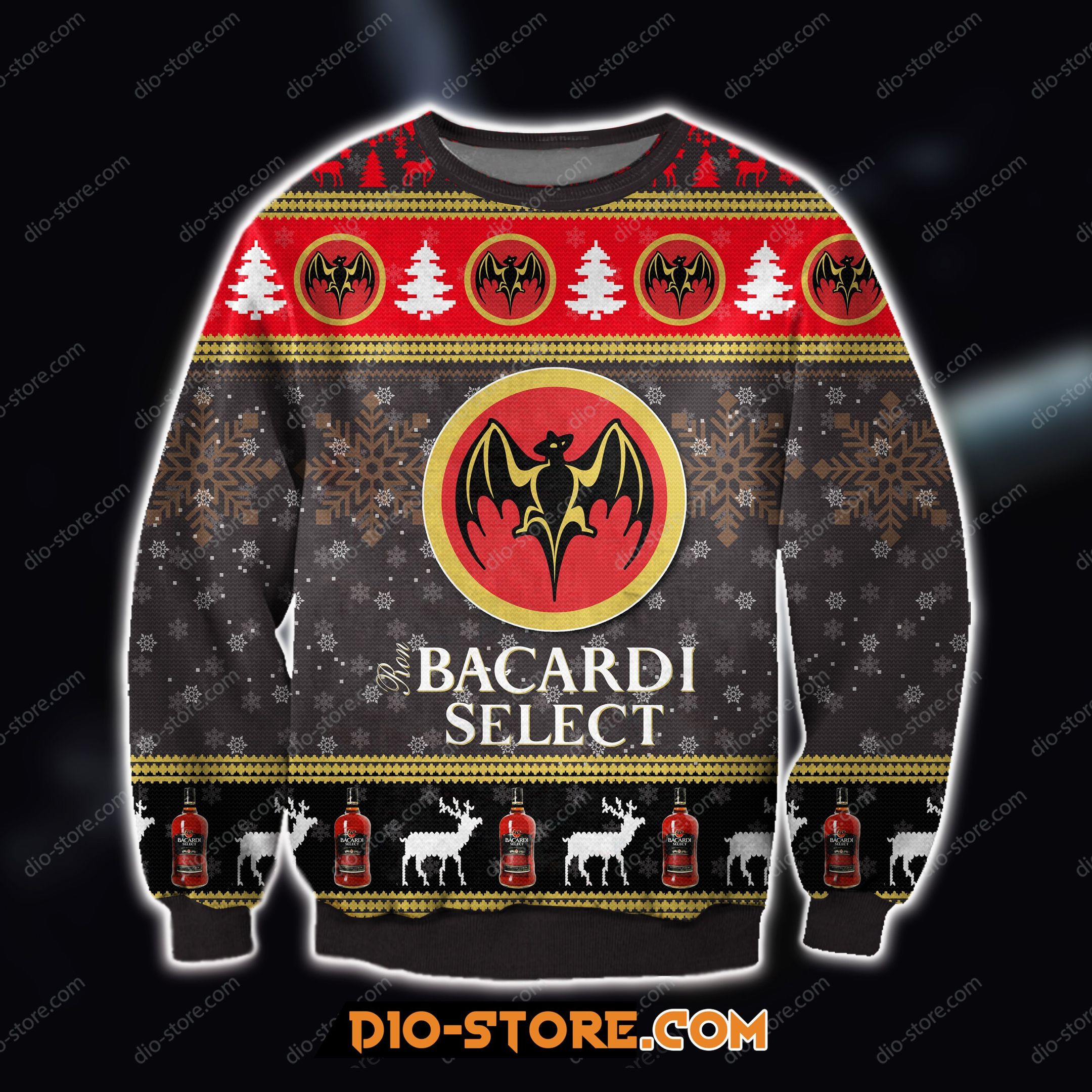 Bacardi Select Rum Wine For Unisex Ugly Christmas Sweater Bacardi Select Rum Wine For Unisex Ugly Christmas Sweater