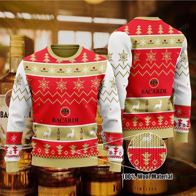 Bacardi White Rum Ugly Christmas Sweater Bacardi White Rum Ugly Christmas Sweater