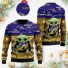 Baltimore Ravens Baby Yoda Shirt For American Football Fans Ugly Christmas Sweater