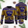 Baltimore Ravens Football Team Logo Custom Name Personalized Ugly Christmas Sweater