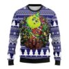 Baltimore Ravens Grinch Hug Ugly Christmas Sweater
