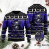 Baltimore Ravens Jack Skellington Halloween Holiday Party Ugly Christmas Sweater