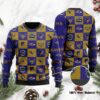 Baltimore Ravens Logo Checkered Flannel Ugly Christmas Sweater