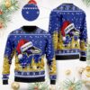 Baltimore Ravens Symbol Wearing Santa Claus Hat Ho Ho Ho Custom Personalized Ugly Christmas Sweater