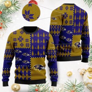 Baltimore Ravens Ugly Christmas Sweaters Best Christmas Gift For Ravens Fans
