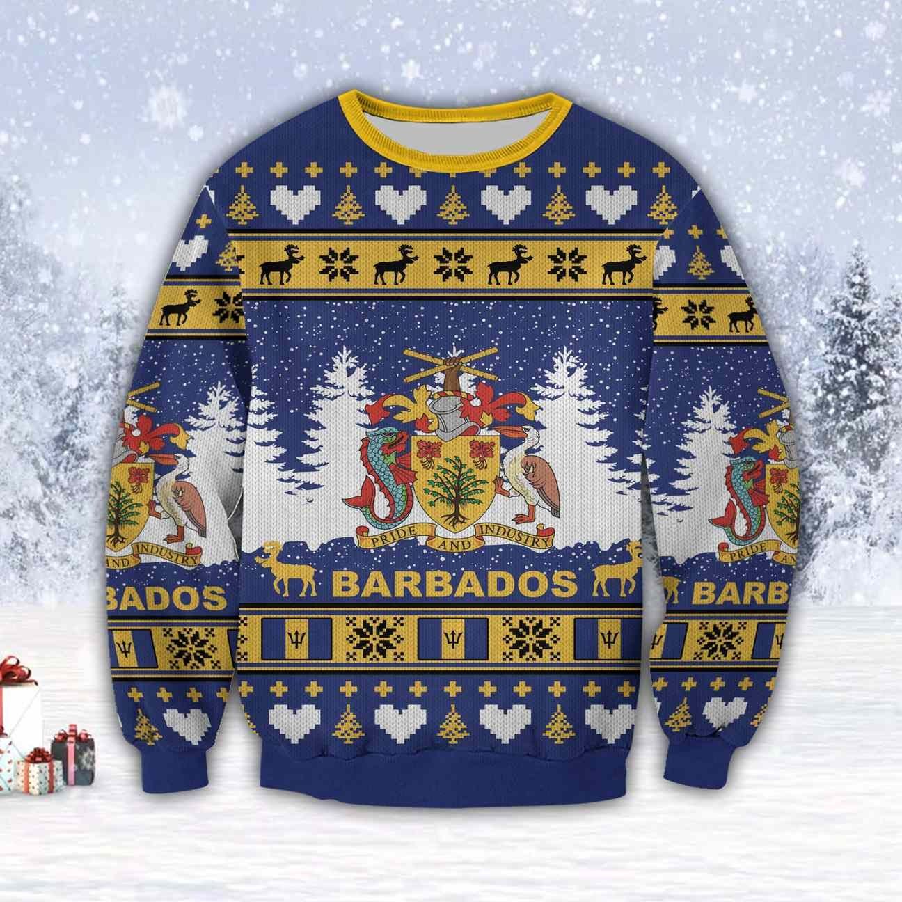 Barbados Island – Pride & Industry 3D All Over Print Ugly Christmas Sweater Barbados Island – Pride & Industry 3D All Over Print Ugly Christmas Sweater