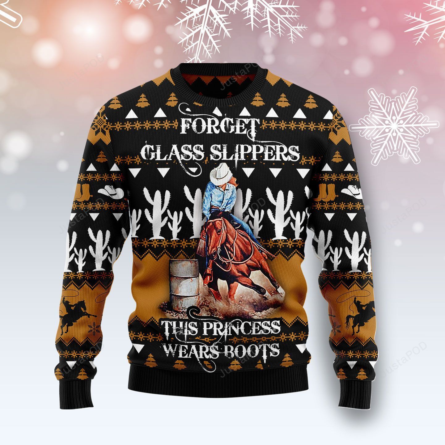 Barrel Racing Girl Ugly Christmas Sweater Barrel Racing Girl Ugly Christmas Sweater