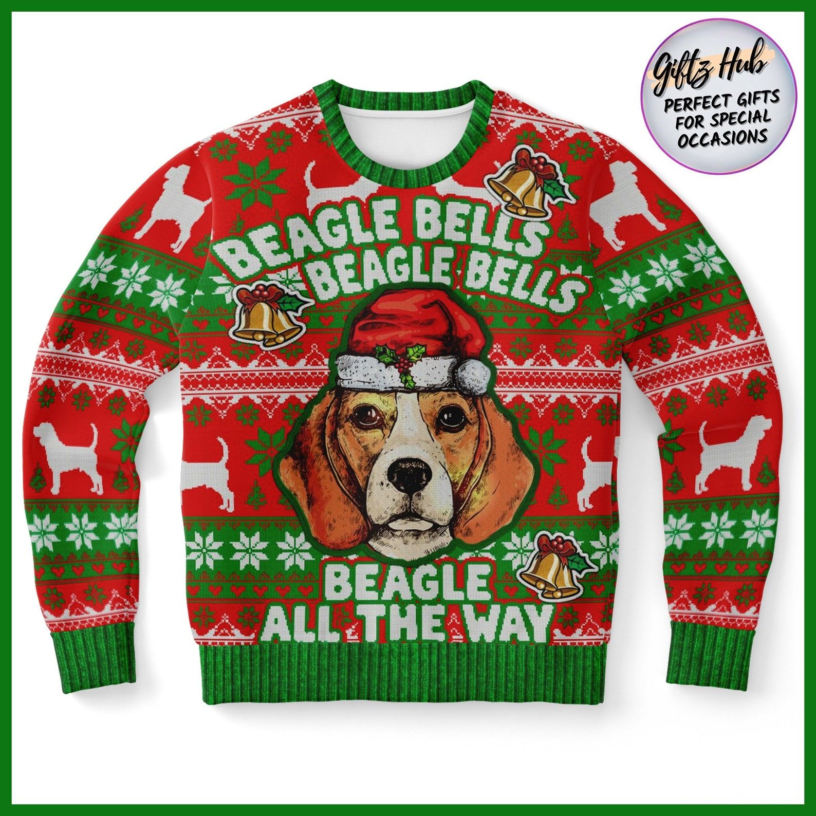 Beagle Bells Beagle Bells Beagle All The Way For Dog Lovers Ugly Christmas Sweater Beagle Bells Beagle Bells Beagle All The Way For Dog Lovers Ugly Christmas Sweater