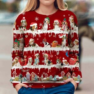 Beagle Snow Christmas Ugly Sweater