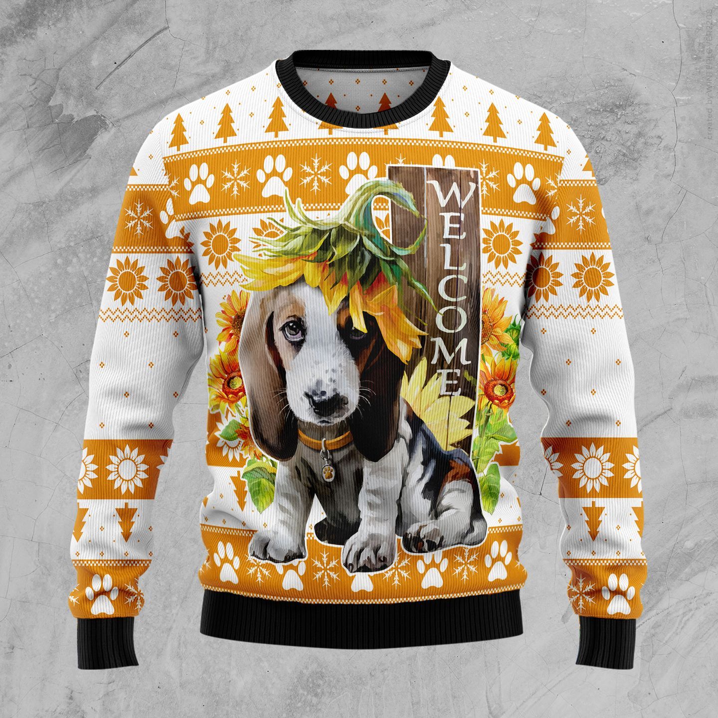 Beagle Sunflower Ugly Christmas Sweater Beagle Sunflower Ugly Christmas Sweater