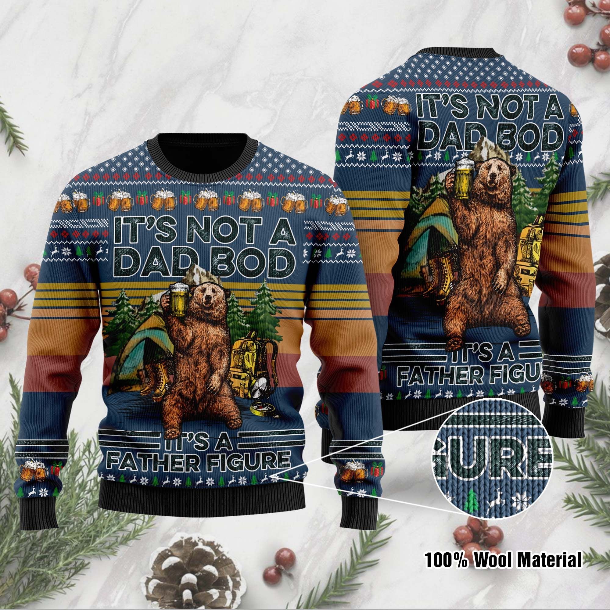 Bear And Beer It’s Not A Dad Bod Funny Ugly Christmas Sweater Bear And Beer It’s Not A Dad Bod Funny Ugly Christmas Sweater