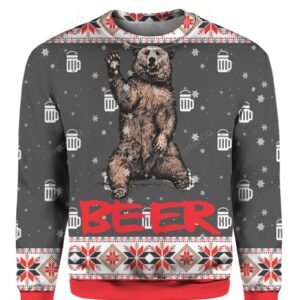 Bear Beer 3D Ugly Christmas Sweater