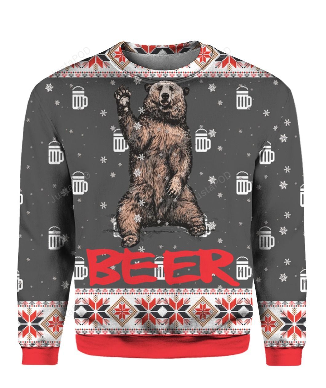 Bear Beer 3D Ugly Christmas Sweater Bear Beer 3D Ugly Christmas Sweater