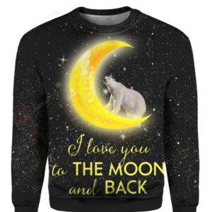 Bear I Love You To The Moon And Back Ugly Christmas Sweater