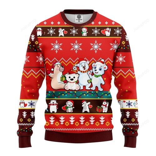 Bears Cute Noel Mc Christmas Red Style For Unisex Ugly Christmas Sweater Bears Cute Noel Mc Christmas Red Style For Unisex Ugly Christmas Sweater