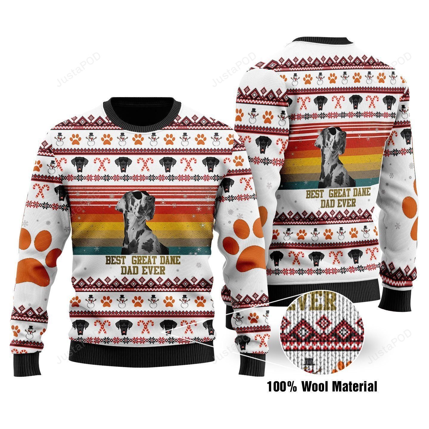 Best Great Dane Dad Ever Ugly Christmas Sweater Best Great Dane Dad Ever Ugly Christmas Sweater