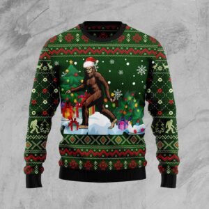 Big Foot Xmas D0110 Ugly Christmas Sweater unisex womens & mens