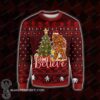 Bigfoot Believe Ugly Christmas Sweater