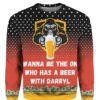 Bigfoot I Wanna Be The One Who Has A Beer With Darryl 3D Ugly Christmas Sweater
