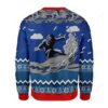 Bigfoot Surfing Ugly Christmas Sweater