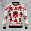 Black Cat Ball Ugly Christmas Sweater