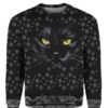 Black Cat For Cat Lovers Ugly Christmas Sweater
